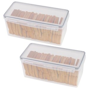tiawudi 2 pack bread box, plastic bread container, large sandwich holder, bread storage container for kitchen counter, bread keeper with airtight lid, bread saver, 9 qt / 8.5l each