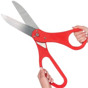 20" red scissors for grand opening – red giant scissors for ribbon cutting ceremony heavy duty scissors giants ribbon cutting scissors for special events inaugurations and ceremonies