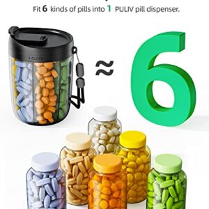 Large Supplement Organizer Bottle, Holds Plenty of Vitamins in 1 Monthly Pill Dispenser with Anti-Mixing & Wide Openings Design, Easy to Retrieve Meds, Includes 20 Pcs Stick-on Labels