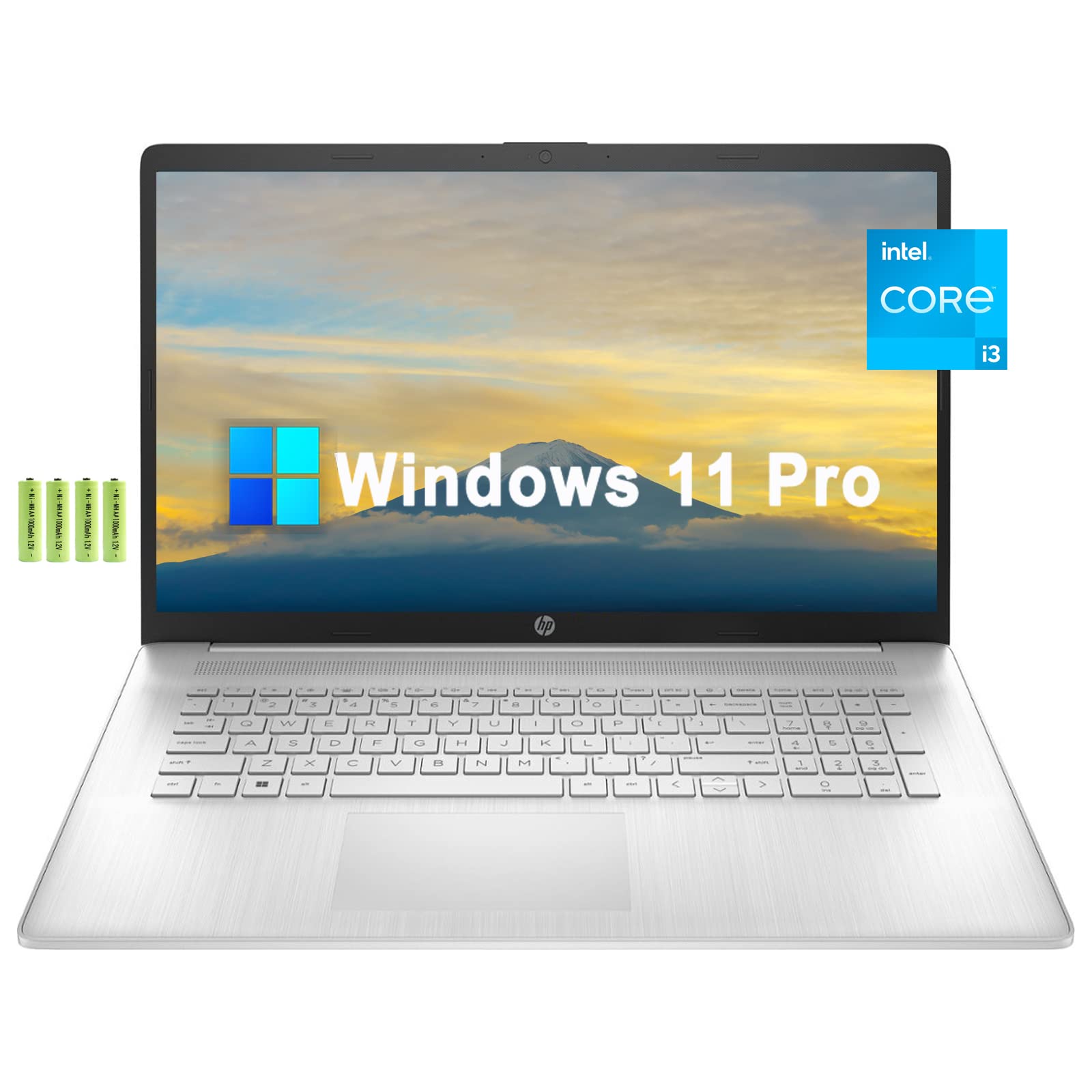 HP 17 17.3" HD+ Business Laptop Computer [Windows 11 Pro], Intel 4-Core i3-1125G4 (Beat i5-1030G7), 16GB DDR4 RAM, 1TB PCIe SSD, Numeric Pad, Fast Charge, Wi-Fi, Bluetooth 5, HDMI, USB, w/Battery