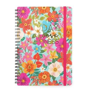 legami - spiral large weekly planner, 12 months, from january 2024 to december 2024, folding planner 2024/2025, elastic closure, final pocket, address book, 15 x 21 cm, flowers theme