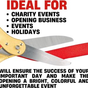 20" Gold Scissors for Grand Opening – Gold Giants Ribbon Cutting Scissors for Special Events Inaugurations and Ceremonies Giant Scissors for Ribbon Cutting Ceremony Heavy Duty Scissors