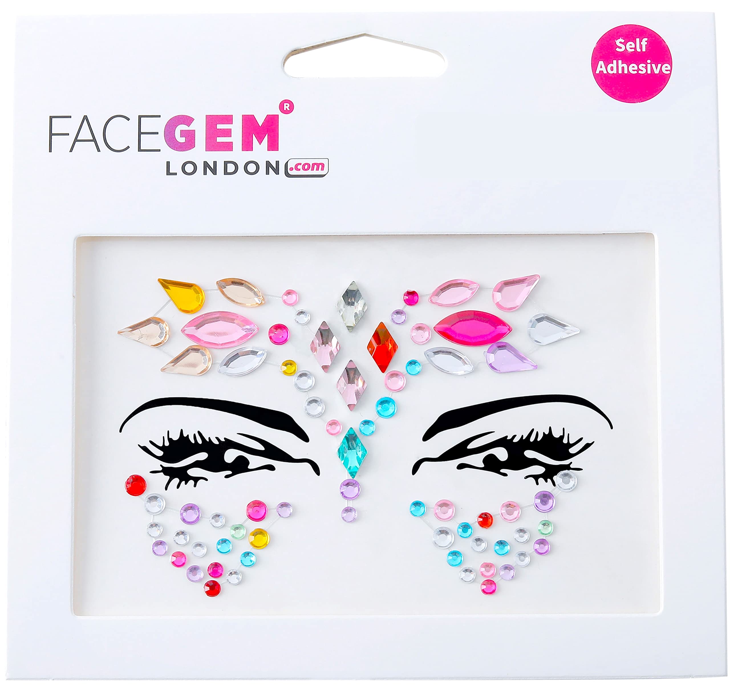 32 PCS Face Gems (RANDOM DESIGNS) Self- Adhesive Glitter Jewel Tattoo Sticker Festival Gems Rave Party Body Make Up C2ZAKMIX-A