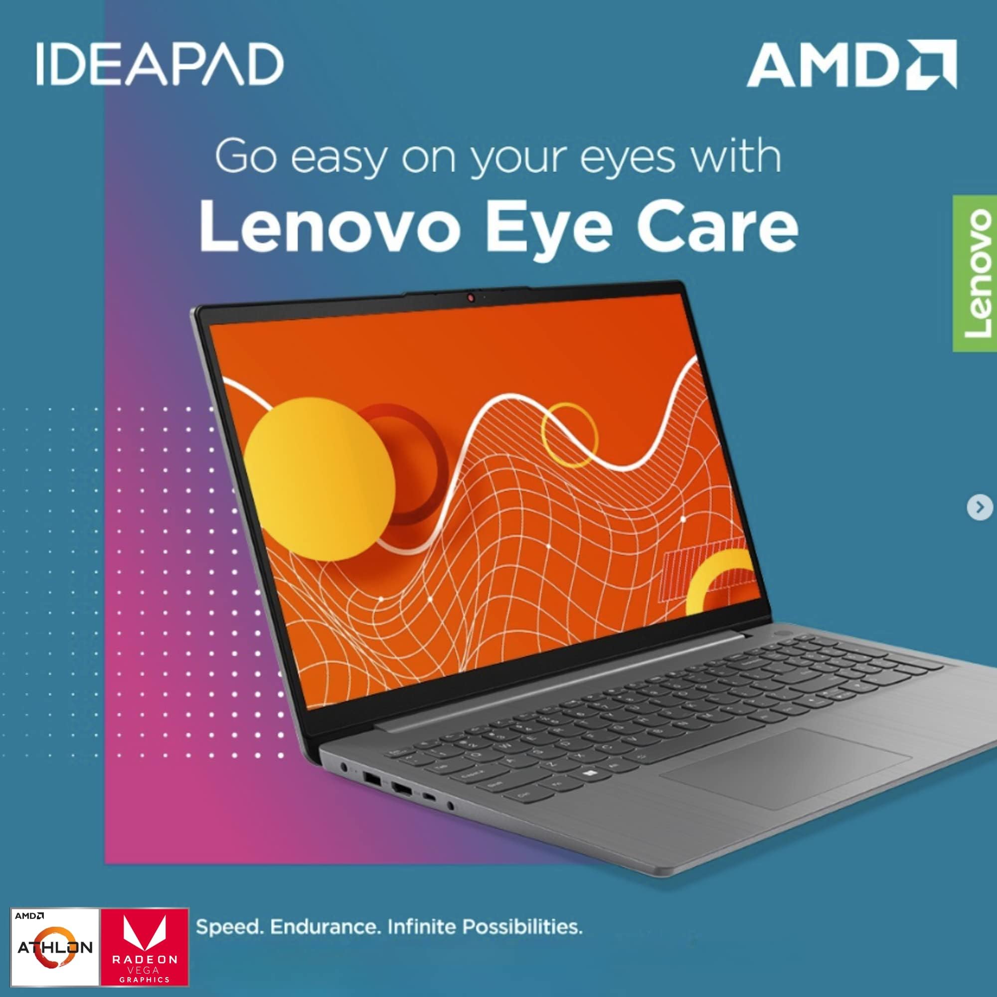 Lenovo IdeaPad Laptop, 15.6" HD Display, AMD Athlon Silver 3050U Processor, Windows 11 Home, 20GB RAM, 1TB SSD, 128GB eMMC, Webcam, HDMI, WiFi 6, USB Type-C, Long Battery Life, PCM