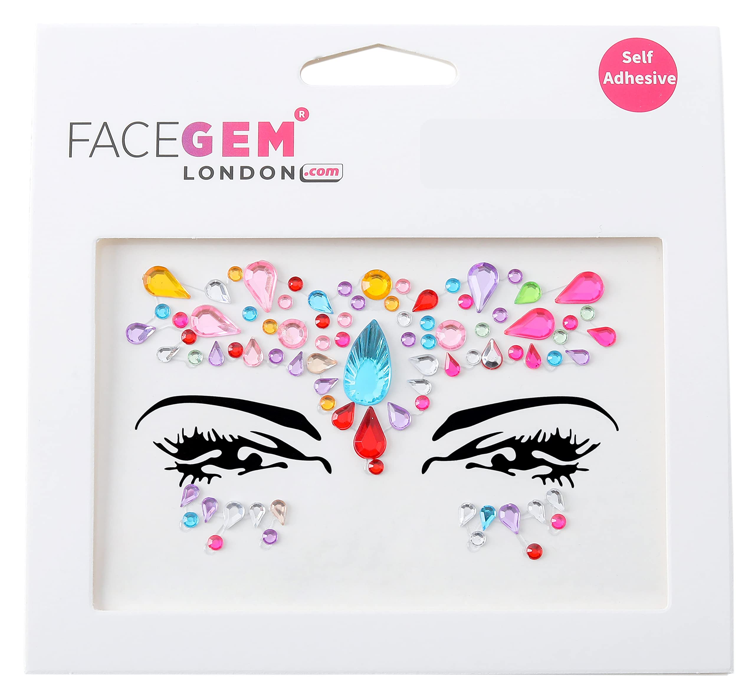 32 PCS Face Gems (RANDOM DESIGNS) Self- Adhesive Glitter Jewel Tattoo Sticker Festival Gems Rave Party Body Make Up C2ZAKMIX-A