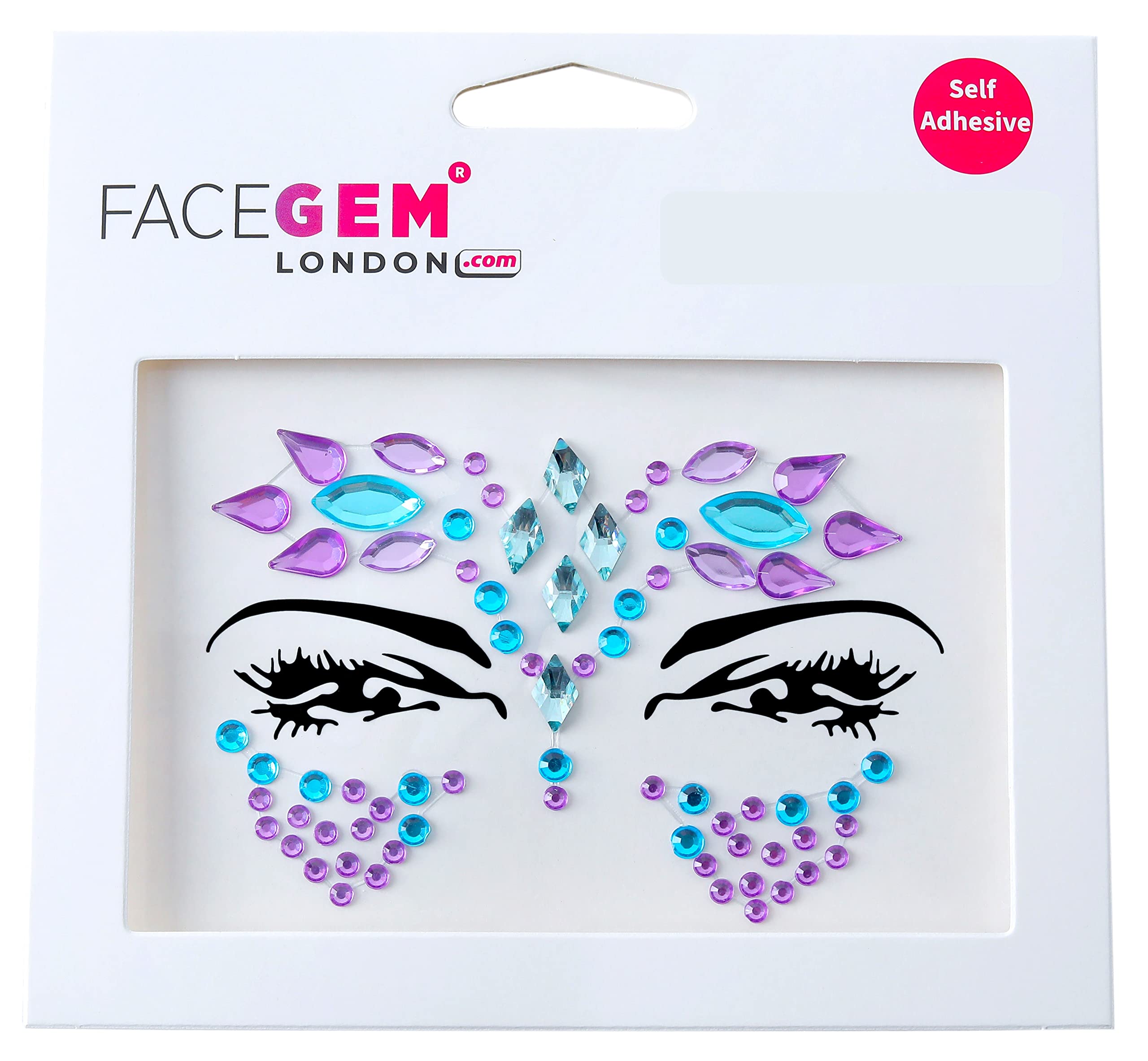 32 PCS Face Gems (RANDOM DESIGNS) Self- Adhesive Glitter Jewel Tattoo Sticker Festival Gems Rave Party Body Make Up C2ZAKMIX-A