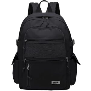 H HIKKER-LINK Water Resistant Laptop Backpack 15.6 inch Causal Daypack for Travel Work Black