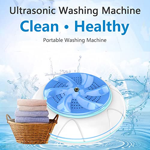 Portable Washing Machine 5L Wash Bucket Foldable Small Portable Laundry Machine Mini Washing Machine Ultrasonic Turbine Washer for Underwear, Sock, Baby Clothes, Travel, Camping, Dorm, RV, Home