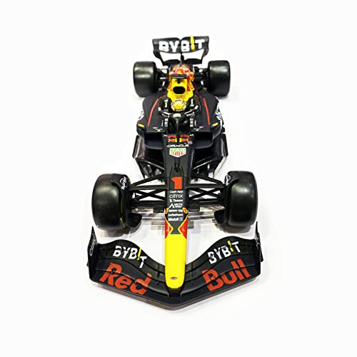 HTLNUZD Bburago 1/24 2022 New F1 RB18#1 for Verstappen Champion Racing Compatible with Red Bull 1:24 Static Alloy Car Die Cast Model Collectible Gift, Black