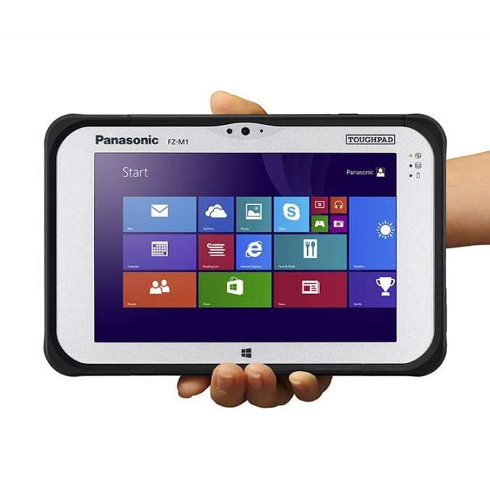 Panasonic Toughpad FZ-M1 MK2, 7 Inch WXGA 10-Pt MultiTouch, Intel Core m5-6Y57 1.10GHz, 8GB, 256GB SSD, 4G LTE, Barcode Reader, Bridge Battery, Webcam, Windows 10 Pro