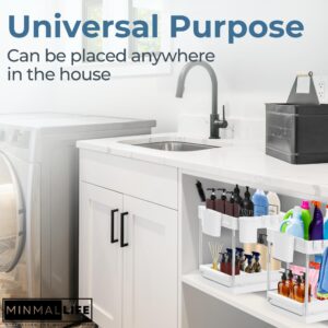 Minmallife 2 Tier Under Sink Organizer - Set of 1 Under the Sink Organizer/Under Kitchen Sink Organizer - Applicable as Medicine Cabinet Organizer, Kitchen Cabinet Organizer, Bathroom Sink Organizer