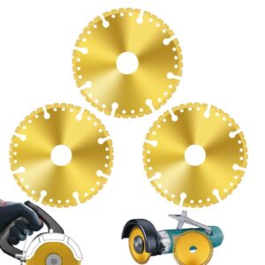 cutting disc, cut off wheels 4 1/2 inch with conversion gasket, 7/8" arbor angle grinder blades, diamond cutting wheels for angle grinder for smooth cutting, chamfering, grinding of materials.(3)