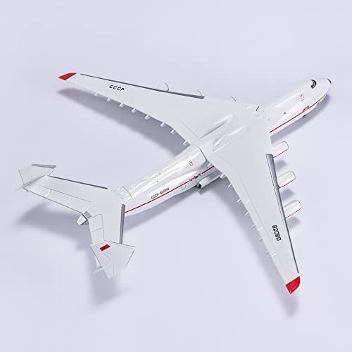 NUOTIE AN-225 Mriya 1:400 Scale Model Aircraft Kit Toy, Metal Die-cast Transport Aircraft Model with Display Stand, Adult Airplane Model Kits Gift (Russia)