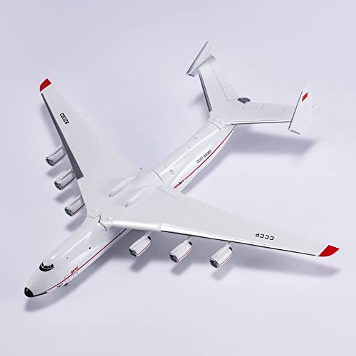 NUOTIE AN-225 Mriya 1:400 Scale Model Aircraft Kit Toy, Metal Die-cast Transport Aircraft Model with Display Stand, Adult Airplane Model Kits Gift (Russia)