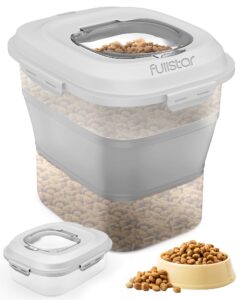 fullstar large dog food storage container up to 37.5 lbs capacity - collapsible pet food storage - pet food container - dog food storage - dog food bin - pet food storage containers - dog food holder