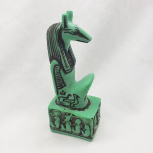 Seth Statue Green - Ancient Egypt Deity - Egyptian God Set - Made in Egypt