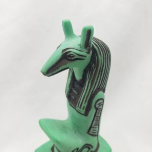 Seth Statue Green - Ancient Egypt Deity - Egyptian God Set - Made in Egypt