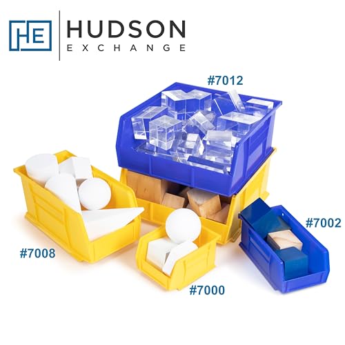 Hudson Exchange 7-1/2" x 4" x 3" Plastic Stackable Storage Bin and Hanging Container (Blue)