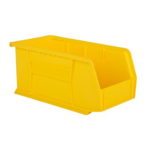 hudson exchange 11" x 5-1/2" x 5" plastic stackable storage bin and hanging container (yellow)