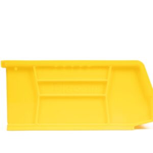 Hudson Exchange 11" x 11" x 5" Plastic Stackable Storage Bin and Hanging Container (Yellow)