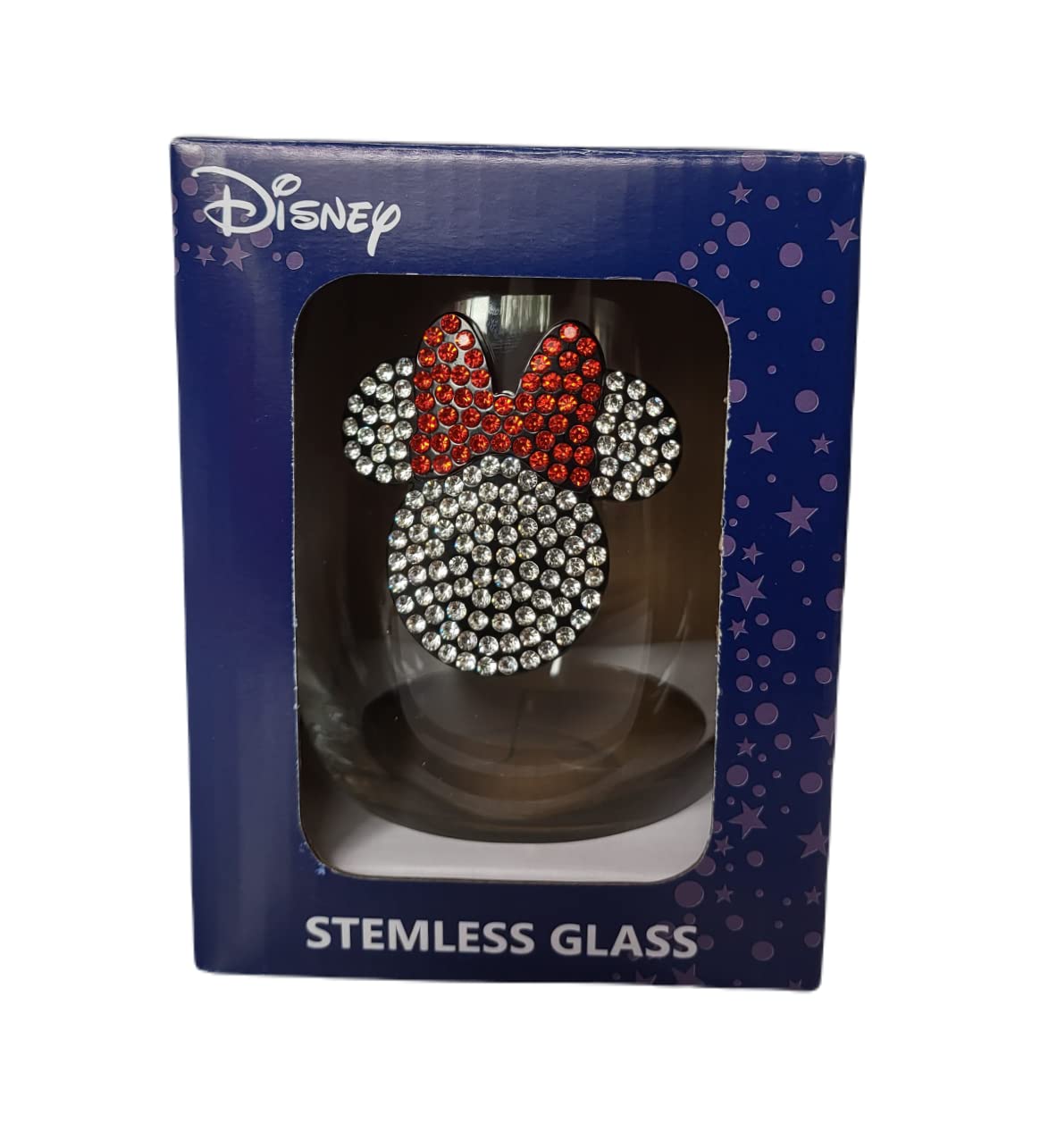 Disney Rhinestone | Stemless Wine Glass Inspired | Mickey Minnie Fan | Funny Birthday, Christmas, Mother's Day, Father's Day, Graduation Gift (Minnie)