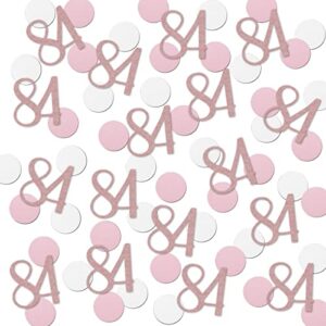 rose gold 84 confetti, 84th glitter birthday number confetti, 200pcs anniversary party table decoration supplies