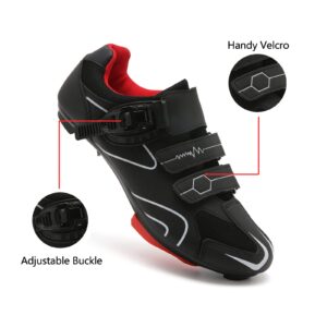 Vicogn Mens Womens Cycling Shoes Compatible with Peloton Indoor Bicycle Pedals Clip in Road Bike Shoes Pre-Installed with Look Delta Cleats (Whiter,US 6.5) 40