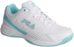fila womens rifaso tennis-pickleball shoes 8 white/aruba blule