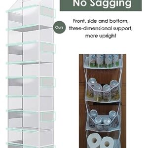 PHOTOONE 5-tier Over The Door Storage Hanging Organizer, Clear Hanging Storage Pantry Organizer, Large Capacity Door Organizer for Closet, Bedroom, Baby Nursery, Bathroom and Sundries