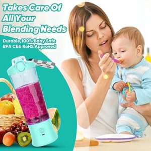 AXNCVFVR Portable Blender 20oz,with Travel Lid Corded BPA-Free,usb Rechargeable Personal Size High Speed Pulse Mode Mixing Juicer,for Shakes and Nut, Juice, Vegetables Baby Food