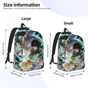 DUOBEY Anime Izuku Midoriya Backpack Laptop Daypack Travel Business Bag Casual Rucksack Fashion Backpacks Small