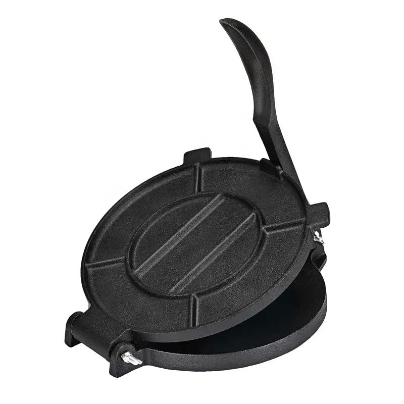 APLANAMOS - Heavy Duty 8 Inch Cast Iron Corn/Flour Tortilla Press, Roti Press, Tortillero