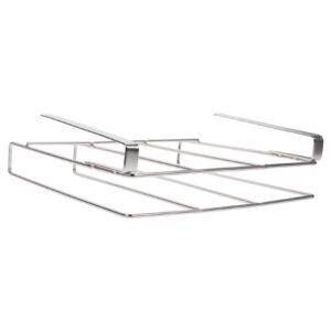 upkoch stainless steel hanging chopping board rack, silver, 15 x 15 x 1.5 in