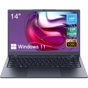 bitecool laptop computer, 12gb ram 256gb nvme ssd, intel n5095 quad core (up to 2.9ghz), 14-inch fhd ips display, windows 11 laptop, 2.4g/5g wifi, bt4.2, type c, lightweight and portable