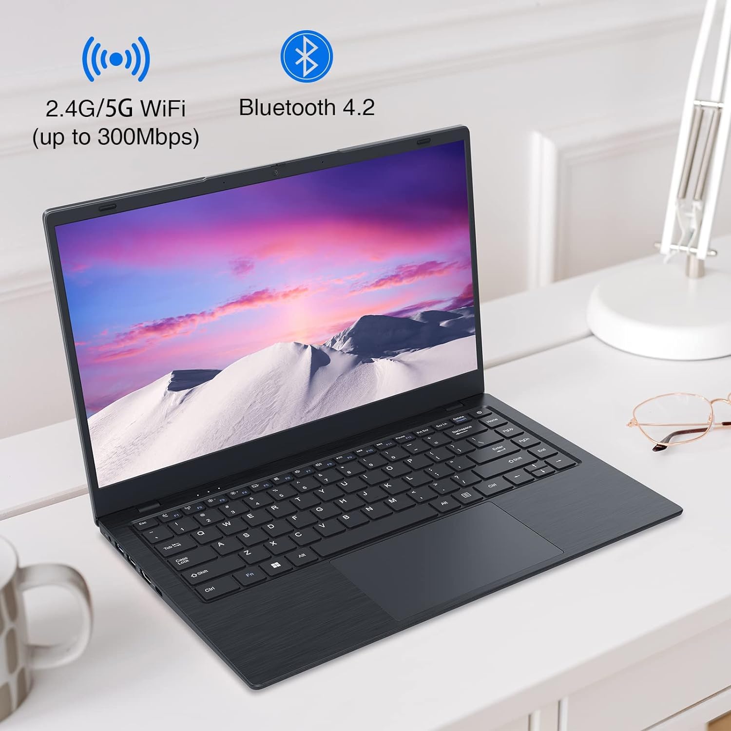 BiTECOOL Laptop Computer, 12GB RAM 256GB NVMe SSD, Intel N5095 Quad Core (up to 2.9GHz), 14-inch FHD IPS Display, Windows 11 Laptop, 2.4G/5G WiFi, BT4.2, Type C, Lightweight and Portable