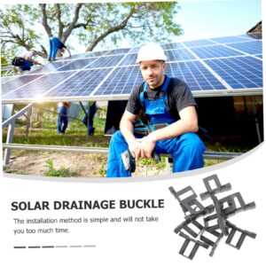 VILLCASE 30 Pcs Solar Drainage Buckle Clip Holder Solar Panel Water Clip Solar Panel Clamps Solar Panel Cleaning Solar Panel Water Clamp Solar Stagnant Clamp Automatic Battery Abs