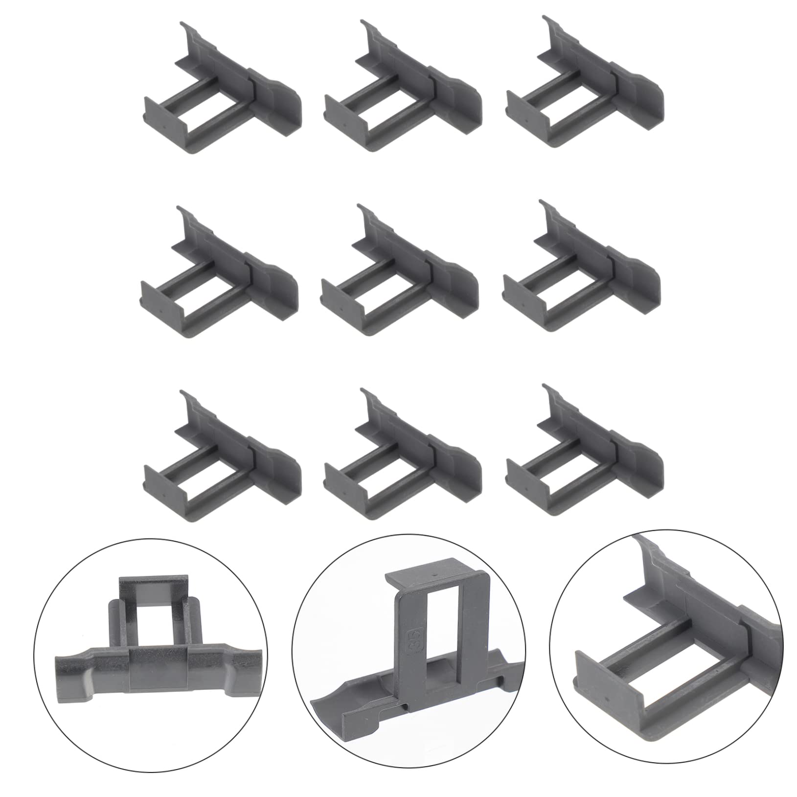 VILLCASE 30 Pcs Solar Drainage Buckle Clip Holder Solar Panel Water Clip Solar Panel Clamps Solar Panel Cleaning Solar Panel Water Clamp Solar Stagnant Clamp Automatic Battery Abs