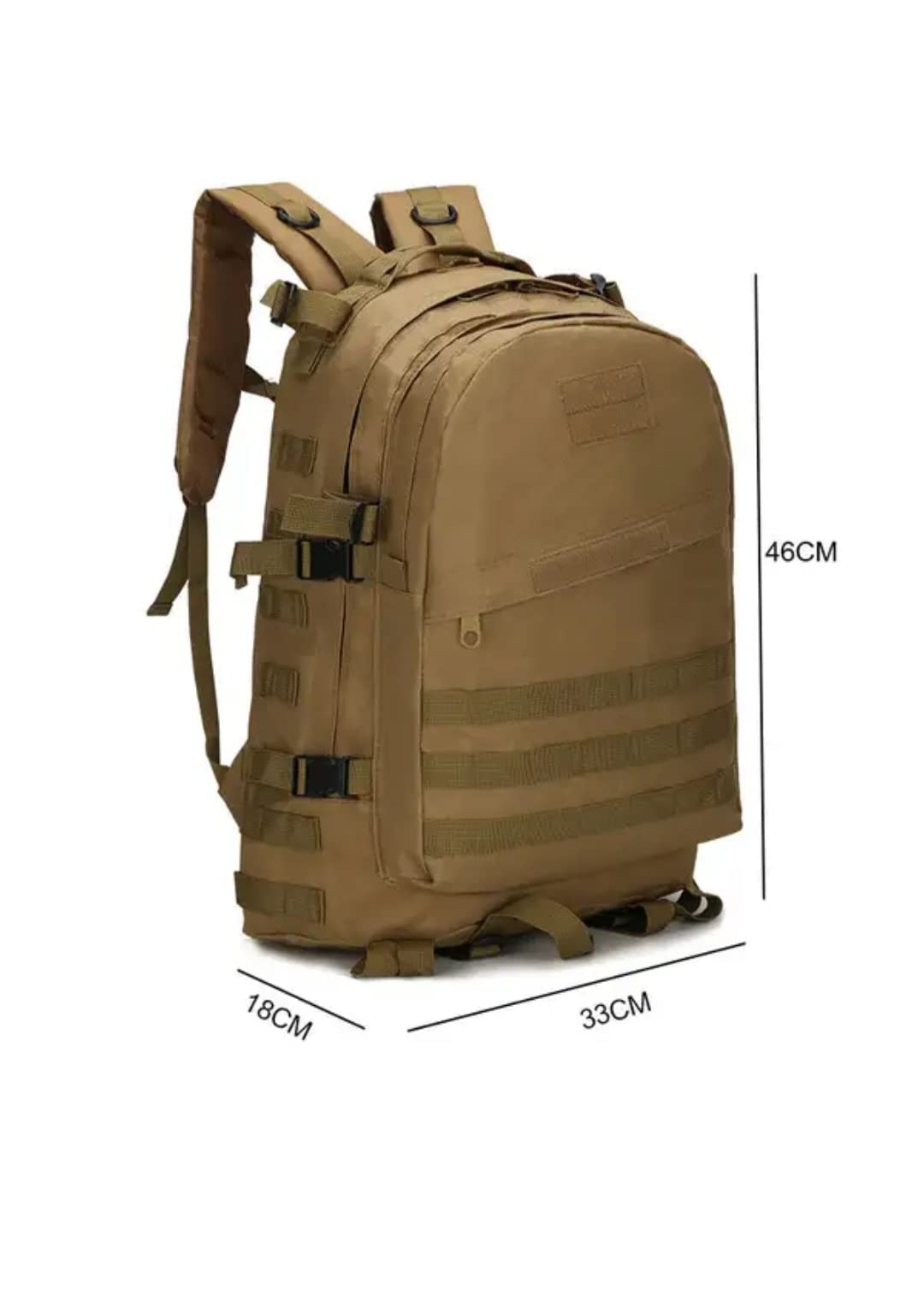 WIGGINOUT Tactical Backpack Military Large Army Daypacks (khaki)