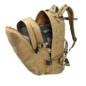 WIGGINOUT Tactical Backpack Military Large Army Daypacks (khaki)