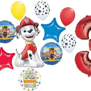 Paw Pups on Patrol Marshall 3rd Birthday Party Supplies Balloon Bouquet Decorations