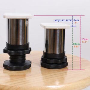 Washer and Dryer stand-Adjustable Refrigerator stand with 4 Heavy Duty Feet Increase 9.4~10.6 inch Height Max Load 570LB/260KG,YiHYSj