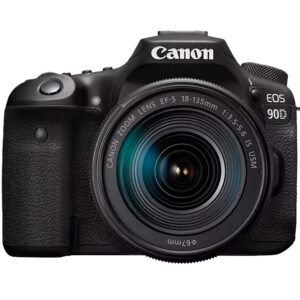 Canon EOS 90D DSLR Camera w/EF-S 18-135mm f/3.5-5.6 is USM Lens + EF-S 55-250mm f/4-5.6 is STM Lens + 420-800mm f/8.3 HD Lens + 2X 64GB Memory + Case + Filters + Tripod + More (35pc Bundle)