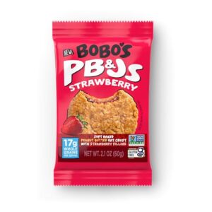 Bobo's Peanut Butter and Jelly Oat Snack Variety Pack, 10 Grape Flavored, 10 Strawberry Flavored, Healthy Everyday Snack