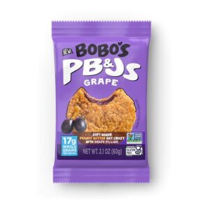 Bobo's Peanut Butter and Jelly Oat Snack Variety Pack, 10 Grape Flavored, 10 Strawberry Flavored, Healthy Everyday Snack