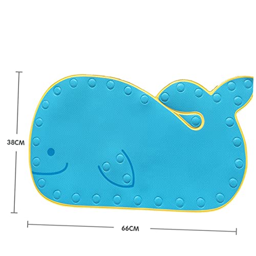 1pc Bath Mat for Bath Cushion Tub Anti-Skid Mat Door Mat Whale Shape Rugs Bathtub Mat Floor Mat Non- Mat Blue Climbing Mat Soft Floor Play Mat