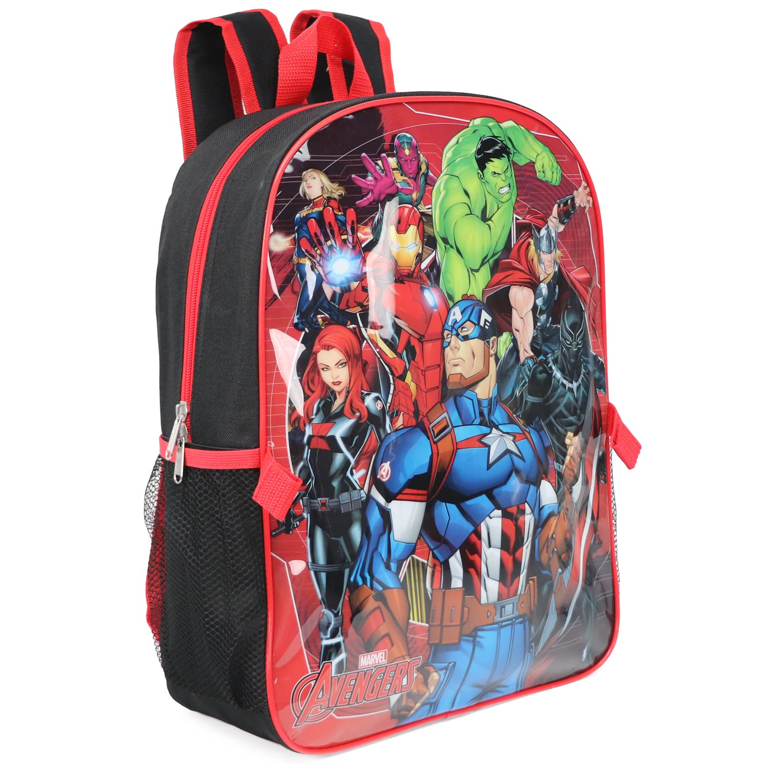 Ruz Marvel Avengers Backpack With Detachable Lunch Box (Red Multi)