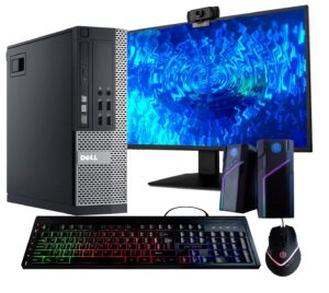 dell optiplex 7020 desktop computer | quad core intel i5 (3.2) | 16gb ddr3 ram | 500gb ssd solid state | windows 10 professional | new 22in lcd monitor | home or office pc (renewed)