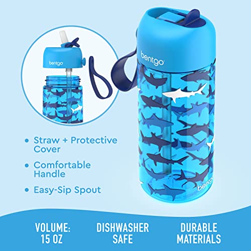 Bentgo Kids Prints Water Bottle (2-Pack) - Sharks