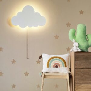 azorteja cloud-night-light for bedroom, kawaii kids cloud lights for baby nursery, cute floating cloud lamp for room decor, battery-operated hanging cloud night lamp for wall decor, warm white
