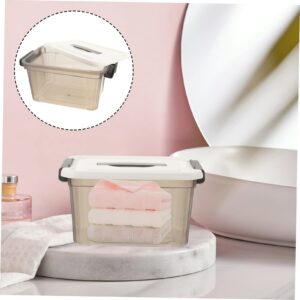 Zerodeko 2pcs Transparent Storage Box Clear Hamper Bin Clear Storage Bins Clothes Storage Organizer Storage Containers with Lids Plastic Book Storage Office Household Storage Basket Pp